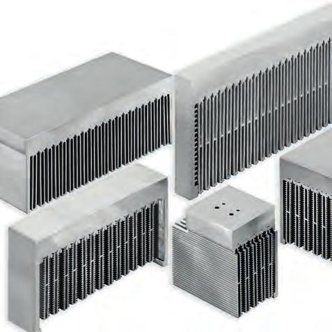 Segmentové ventilátorové agregáty iniaturní ventilátrové agregáty Ventilátorové agregáty s dutými žebry Vysoko výkonové chladiče Ventilátorové agregáty s chladičovými segmenty