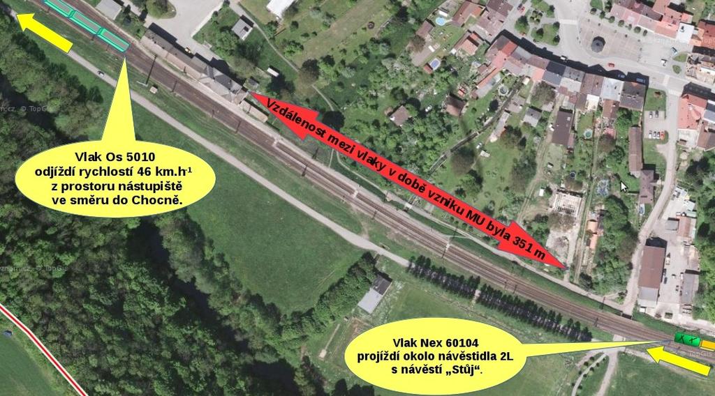 2.1.2 Popis průběhu mimořádné události a místa vzniku, včetně činnosti integrovaného záchranného systému a záchranné služby Dne 5. 7. 2017 ve 12.00 h vyjel vlak Nex 60104 z výchozí žst.