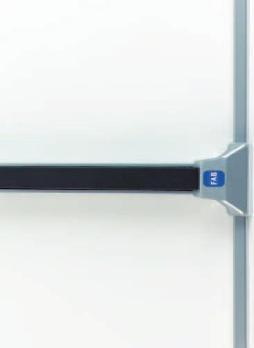 Panikové hrazdy AB 90 dvoubodová, tříbodová Tlačné zadlabací panikové kování : hrazda Pro dřevěné kovové nebo hliníkové dveře Určeno pro jednokřídlé i dvoukřídlé dveře Dveře 1200x2300mm (pro vyšší