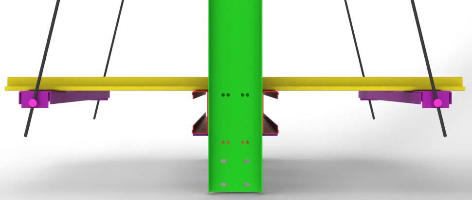 V těchto profilech U jsou na koncích přišroubovány tyče průřezu L 60x40mm délky 100mm, materiál 11 375 (S235JR(G2)), mez kluzu Re= 235 MPa, váha 0.35kg. Obr.