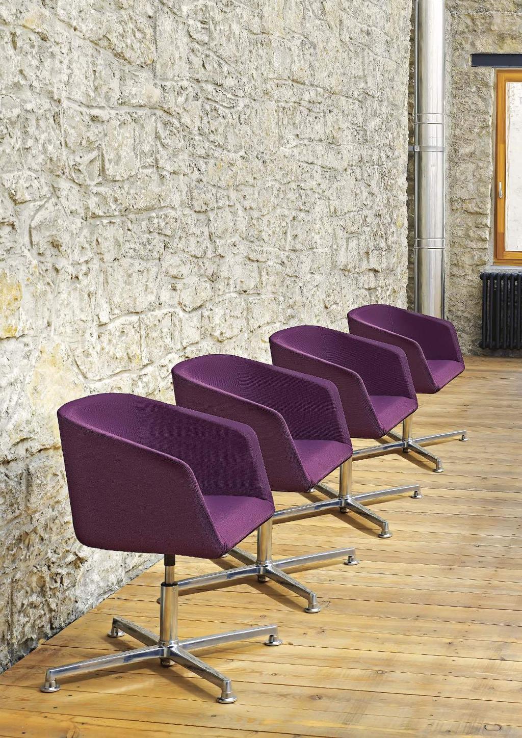 POLO Conceived for a range of spaces, Polo offers modern, fully-upholstered seating of timeproof design. The various bases with which chairs in this line come define their look and functionality.
