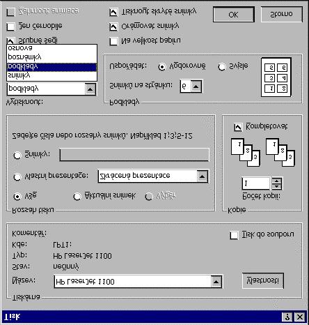 Kapitola 9: Soubor 64 OBR. 9-5: DIALOGOVÉ OKNO TISK Formy tisku Parametry tisku Po příkazu SOUBOR, TISK se zobrazí dialogové okno Tisk (viz obr.