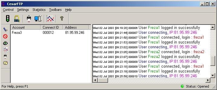 Instalace se zahájí spuštěním instalačního souboru CesarFTP.exe. Ve většině případů stačí přijmout všechna nabízená nastavení, jinak je potřeba pečlivě sledovat instrukce instalátoru, popř.