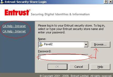 a profil znovu vygenerovat (s volbou Recover Entrust Digital ID) - spustit aplikaci ESP (klik pravým tlačítkem na ikonu "panáček s klíčem" na dolní liště PC - uživatel se přihlásí heslem k