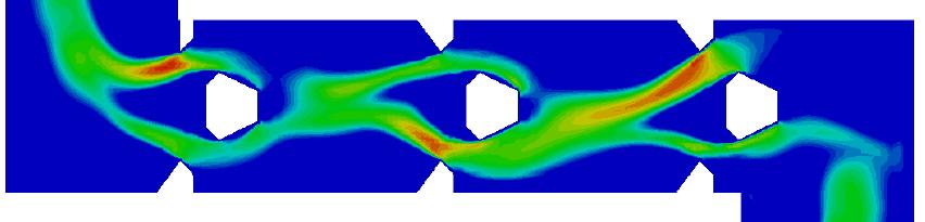 4.3.2. 3D numerická simulace proudění v rybím přechodu Pro detailní hydrotechnické posouzení byla vybrána varianta lomené trasy rampy, která je z hydraulického pohledu nejkritičtější.