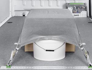 19V Upevňovací lišta pro zajištění nákladu s ochranným profilem Kufr vario Sort pro zajištění nákladu dotyková plocha s ochranou proti oděru, ideální pro