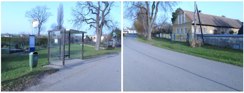 2.2.8 Všestary,Rozběřice Další zastávka je umístěna v místní části Rozběřice. Situována je do samotného středu obce a umožňuje tak cestujícím dostavit se na ni v krátkém časovém intervalu.