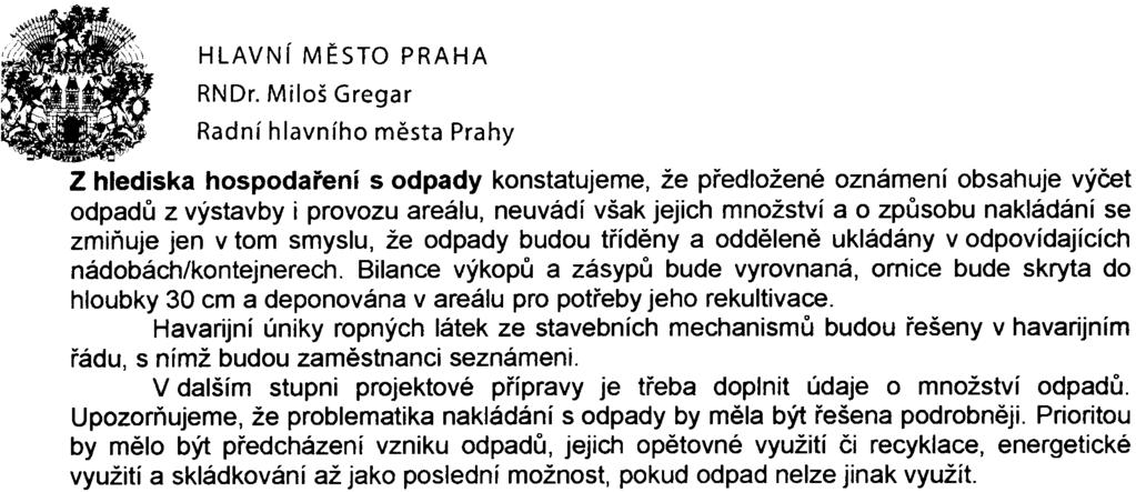 HLAVNí MÌSTO PRAHA RNDr.