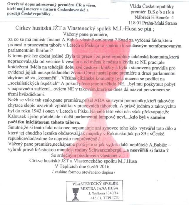 TREFA STRANA 6 ZA NOVOU FASÁDOU... STARÉ MYŠLENÍ. (Pokračování ze strany 5) Církve československé husitské, a to právě ve vztahu této církve k upálení M.J.Husa.