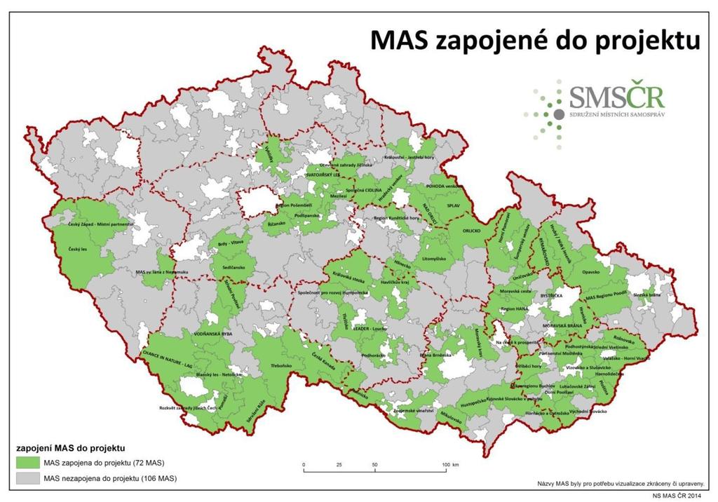 V rámci projektu bude kromě jiného zpracován dodatek ke strategiím MAS zaměřený na meziobecní spolupráci a spolupráci MAS. Stav projektu: Projekt je v realizaci.