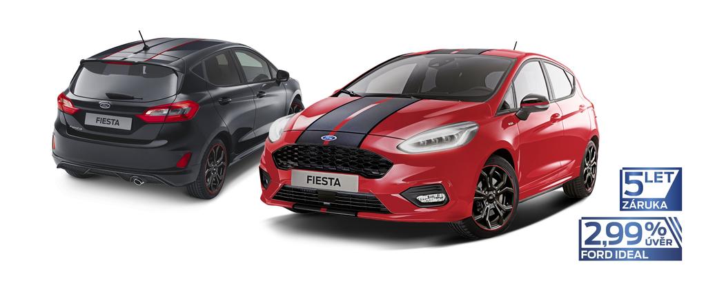 ZCELA NOVÝ FORD FIESTA I CENÍK LIMITOVANÁ EDICE RED & BLACK Mimořádná nabídka* Zvýhodnění 30 000 Kč vč. DPH ze základních cen Výbava Motor Palivo Výkon Převodovka Základní cena Akční cena 3dv. 5dv.