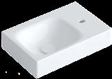 Keramika WHITE VIGWHITE50LOU 422337 Umývátko 50x35 cm asymetrické s otvorem vlevo VIGWHITE50LOUP 422338 Umývátko 50x35 cm asymetrické s otvorem vlevo povrchová úprava Plus
