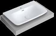 Keramika WHITE VIGWHITE65G 422295 Umyvadlo na desku 65x49 cm VIGWHITE65GP 422296 Umyvadlo na desku 65x49 cm povrchová úprava Plus VIGWHITE80G 422299