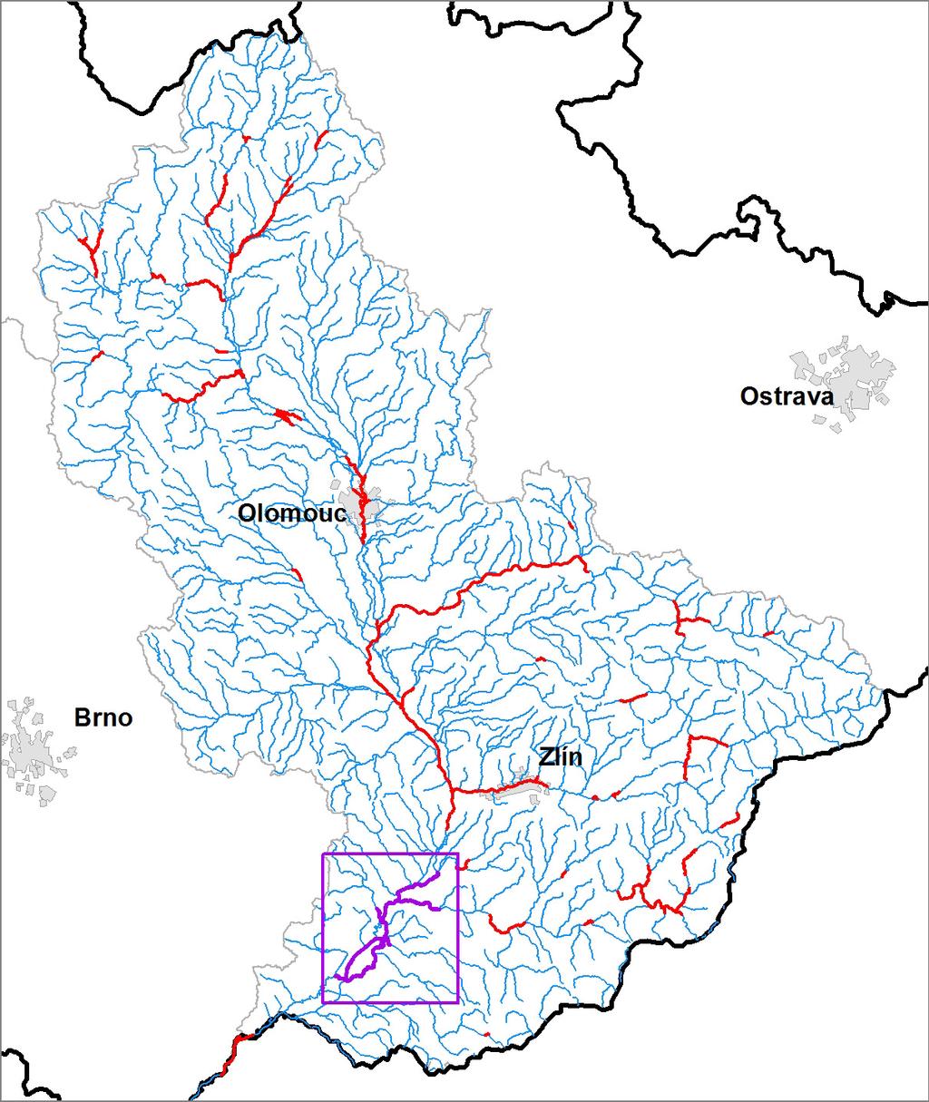 KUMENTACE OBLASTÍ S VÝZNAMNÝM PODŇÝM RIZIKEM V OBLASTI PODÍ MORAVY A V OBLASTI PODÍ DYJE DÍLČÍ PODÍ MORAVY OLŠAVA 10100083_1 (PM-46) - Ř. KM 0,000 7,450 ODLEH. RAMENO 10101064_1 (PM-47) - Ř.