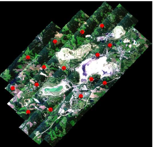 Pro snímek z Tel Avivu byla stanovena polohová přesnost souřadnice X = 2,54 m a Y = 4,48 m (Zachová, 2011). Obr.