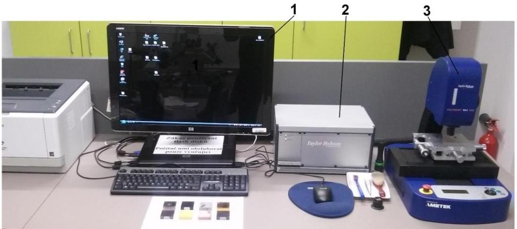UTB ve Zlíně, Fakulta technologická 25 Obr. 19 Bezkontaktní způsob snímání povrchu 1 vyhodnocovací zařízení, 2 zdroj, 3 