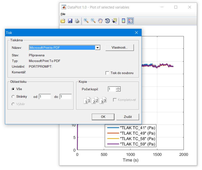 Obr. 10 Tisk/export výsledného grafu Obr.