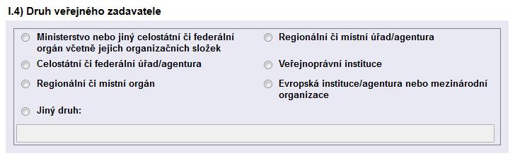 200 znaků, NUTNO VYPL- NIT). URL nesmí obsahovat znak @. I.2) Společné zadávání veřejných zakázek I.