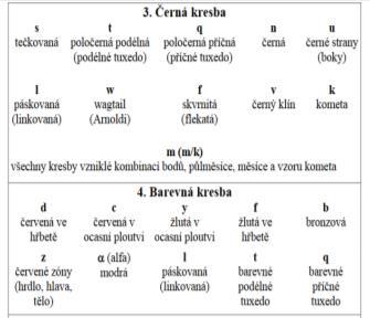 X Normální ploutve (N) Př: rod Xiphophorus, lyrovitý maculatus, podélně poločerný, wagtail, bez barevné