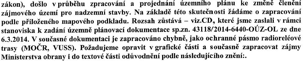 Ministerstvo obrany Sekce ekonomická a majetková uplatnilo v rámci společného jednání