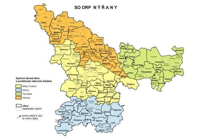 Bdeněves, Blatnice, Blažim, Bučí, Čemíny, Čerňovice, Česká Bříza, Dolany, Druztová, Heřmanova Huť, Hněvnice, Horní Bříza, Hromnice, Chotíkov, Kaceřov, Kbelany, Kozolupy, Krašovice, Krsy, Křelovice,
