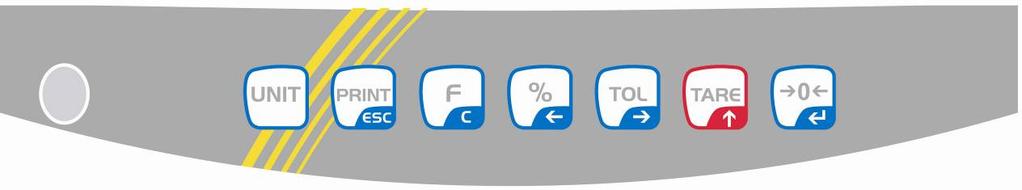 8 Klávesnice Tlačítko Označení Funkce UNIT Tlačítko UNIT Přepojení jednotek váhy. PRINT ESC Tlačítko PRINT PRINT Přenos údajů pomocí rozhraní.