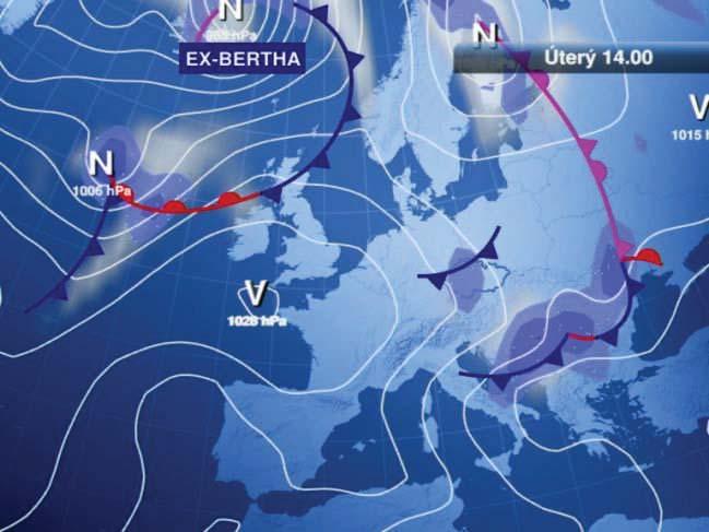 6. Pro je nkde tlak vysoký a nkde zase nízký? 7. Zakrtnte monost, které nejvíce odpovídá synoptické map z ervencového data: Nemám tuení a nechci tipovat.
