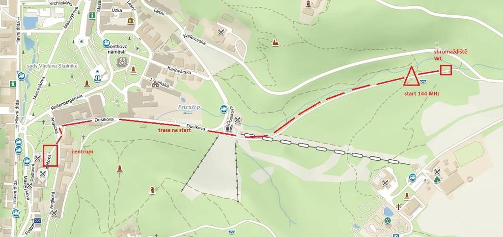SHROMAŢDIŠTĚ 144 MHz Upozornění : závodním prostorem vedou