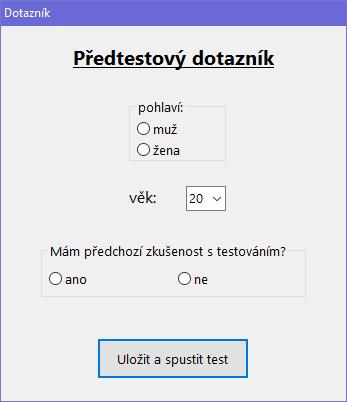 Data z dotazníků jsou uložena do složky dotazniky v textovém formátu a dále hromadně vyhodnocována.