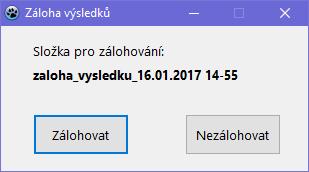 Tato funkce slouží k oddělování jednotlivých sad provedených testů. Test Obrázek 6.11 Záloha výsledků.