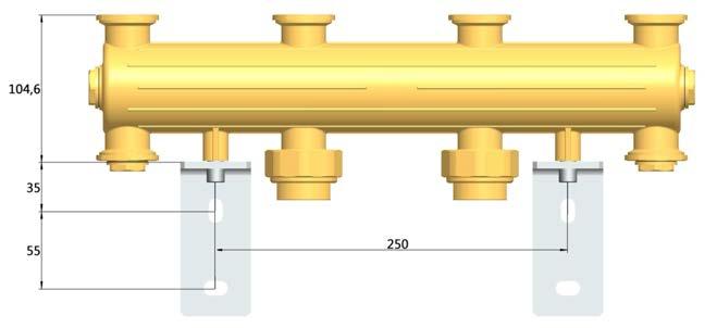 6) Montáž a instalace (odborník): Na distribuční horizontální modulární rozdělovač mohou být jednotlivé kotlové moduly PAW.