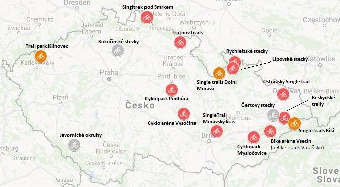 Hodnocení singltrekových lokalit 31 5.2 Geografické hledisko 5.2.1 Charakteristika umístění Obr.
