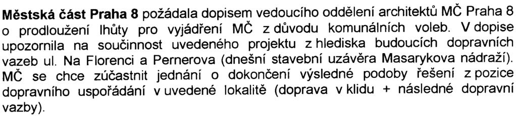 projektu akceptovány, a ve svém dùsledku se neobjevily v koneèném zpracování oznámení MÈ Praha 1 mimo jiné doporuèovala, aby objekt nebyl využit jako obchodní centrum, zejména z toho dùvodu, že