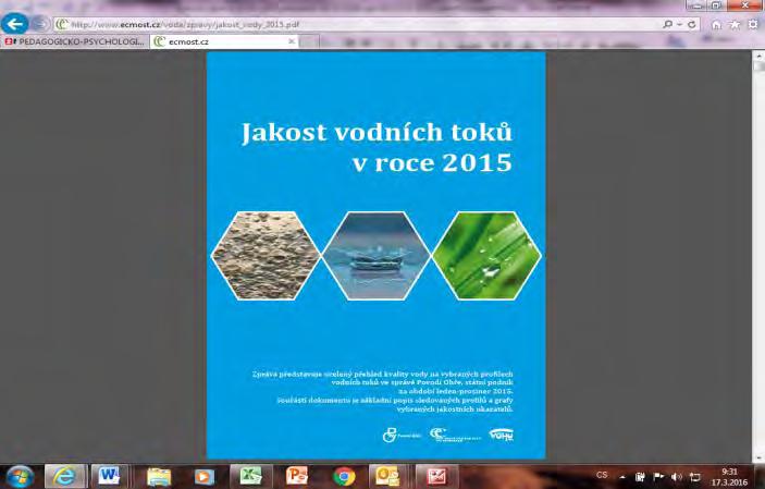 : Monitorované profily vodních toků (zdroj: Povodí Ohře, státní podnik) Každý