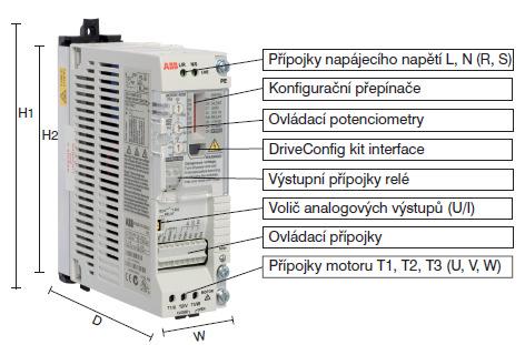 JEDNODUCHÝ FREKVENČNÍ MĚNIČ PRO STROJNÍ ZŘÍZENÍ CS 55 0,18-2,2 CHRKTERISTIK řízení: skalární napájení: jednofázové 50 Hz, 200-240 V třífázový výstup 0 až 120 Hz, 200-240 V rozsah výkonu: 0,18 až 2,2