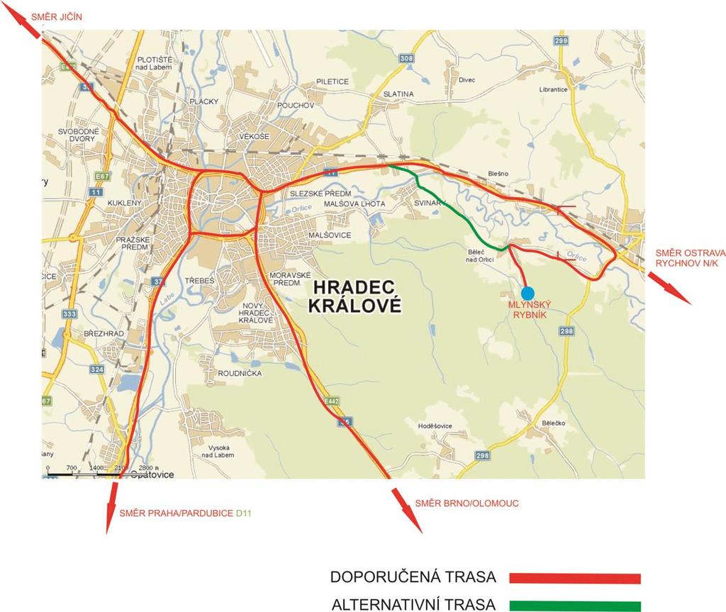 PŘÍLOHA Č. 2: MAPKA PŘÍJEZDOVÉ CESTY K ZÁVODIŠTI Adresa závodiště: Tábor J. A. Komenského, 503 45 Běleč nad Orlicí GPS souřadnice: N50 11 15 E 15 56 54 Jak kemp najdete: Hradec Králové má tzv.