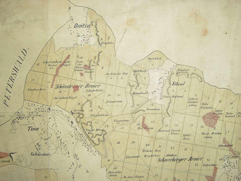 Wällschen Hau u Tisé Nejpozději v 18. století -Hajný z Tisé - 1796 Josef Pfitzner z Tisé čp.
