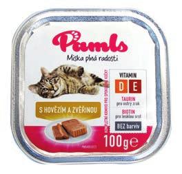 Pamls pro kočky s hovězím a zvěřinou Pamls pro psy s hovězím a zvěřinou 300 g Pamls Odměny 20 x plátky s hovězím