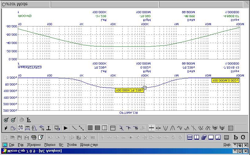 Dalibor Biolek, 23 24/26 Ukázka optimalizace návrh transformátoru pro výkonové přizpůsobení V1 R1 1k L1,L2,.98 K1 out R2 1 činitel vazby,98 harmonický signá l, 1kHz 1 V ef..define L1 1m.