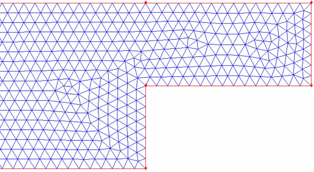 2D nestrukturovaná, čtyřůhelníkové elementy (QUAD SUBMAP,