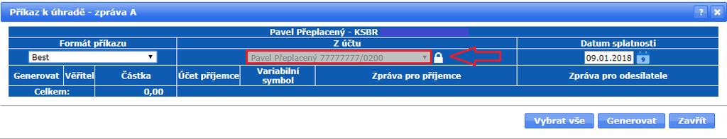 - kliknutím na toto tlačítko vyvoláte rozhraní pro vložení textu z databáze do pole Komentář - kliknutím na toto tlačítko vyvoláte rozhraní pro uložení textu z pole Komentář do databáze PŘÍKAZ K