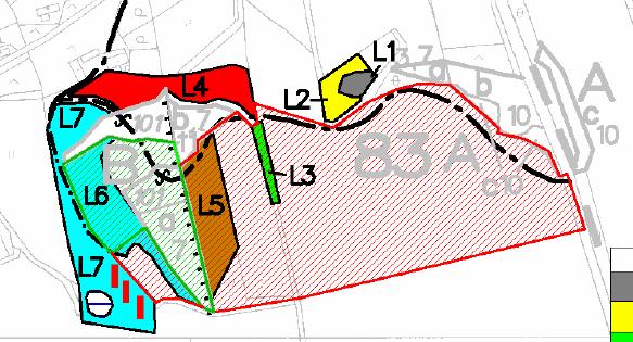 Obr.. 12: Porostní mapa lesní porost mimo PUPFL Z posouzení plyne následující závr: 1) Vliv boivých vtr na nov otevené porostní stny Dle Atlasu podnebí R (esky hydrometeorologický ústav Praha,