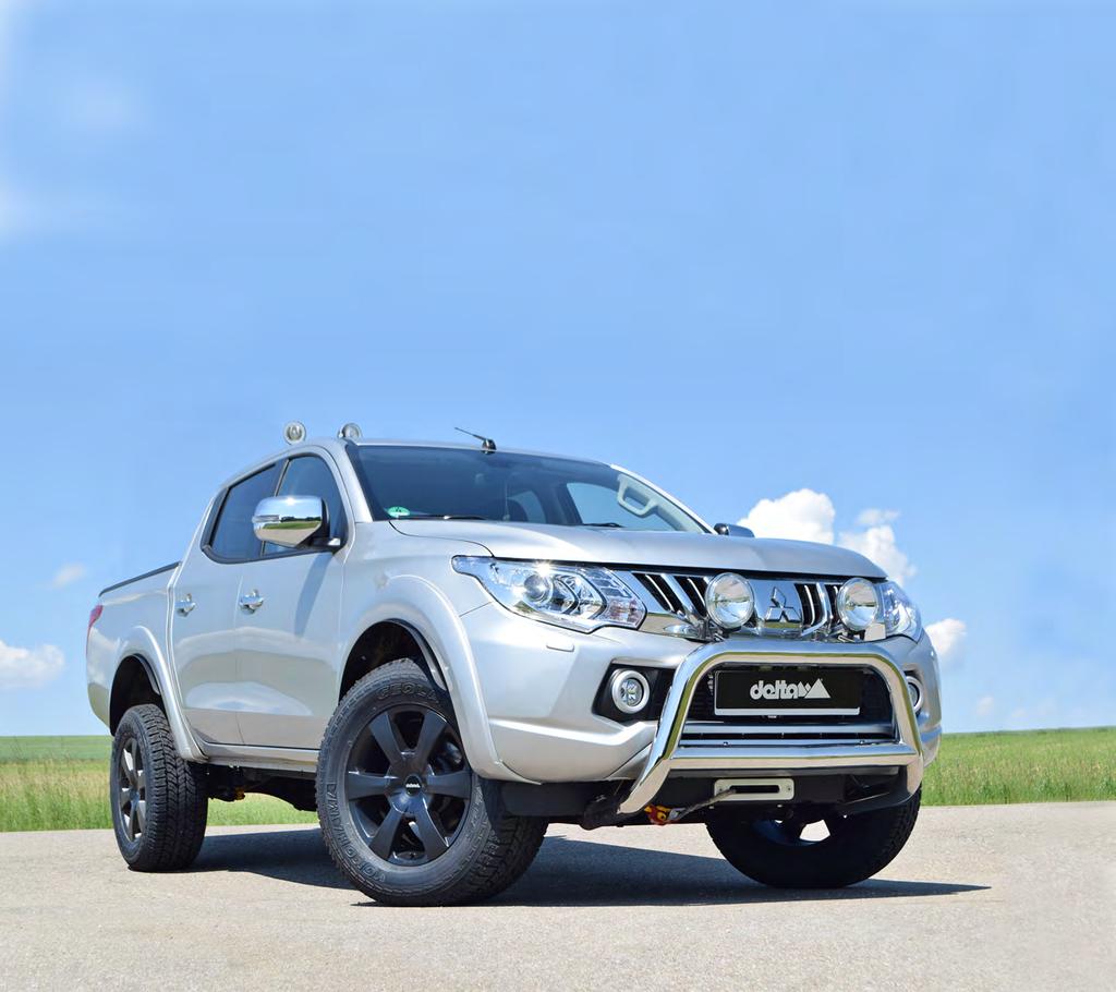 MITSUBISHI L200 KJOT PŘÍSLUŠENSTVÍ delta4x4 ráfky: "WP" černá matná R18x8,5J pneumatiky 285/60R18