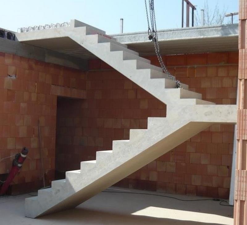 Schodiště: Základní části schodiště: Rameno šikmá část schodiště se