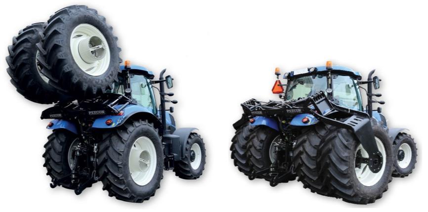 přínosem je bezpečná doprava po silnicích (traktor nepřesahuje šířku 2,55 m, není tedy potřeba doprovodného vozidla a nejsou omezeni nebo ohroženi ostatní účastníci silničního provozu).