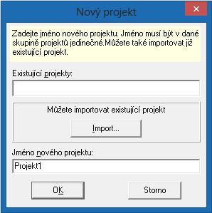 Obr. 5-3 Vytvoření skupiny projektů 3. Zadáme jméno nového projektu, například Projekt1, a potvrdíme tlačítkem OK (viz obr. 5-4). Obr.