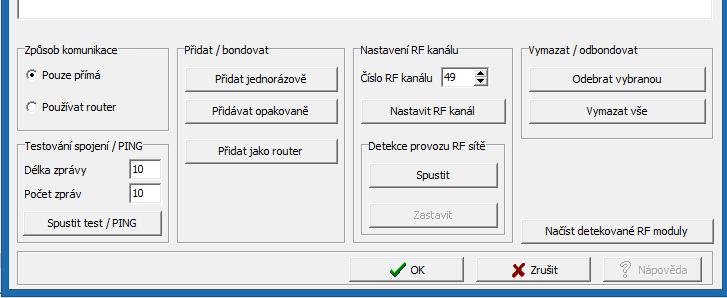 Krátkým stisknutím tlačítka dojde k přechodu modulu do bondovacího režimu (červená LED bliká), ve kterém setrvá až do úspěšného spárování s RF masterem. 10.