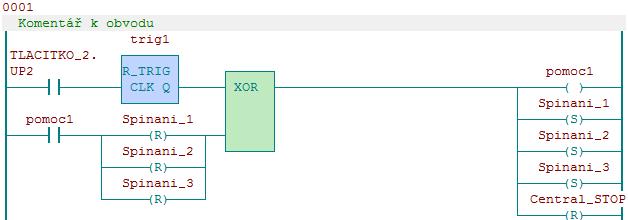 Laboratorní úloha č. 1: Ovládání panelu pomocí tlačítek RFox 75 Obr. 1-56 Reset centrál STOP pro topení/chlazení Vytvoření obvodu centrál STOP pro spínání: 1.