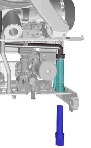 5.15 SIFON Sifon kondenzátu (kapacita 2 l/hod) je umístěn napravo od hydraulického bloku.