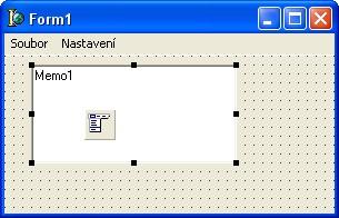 4. Doplňte nejdříve názvy položek podle vzoru: Obrázek 23 5. Na formulář vložte objekt Memo. Obrázek 24 6.